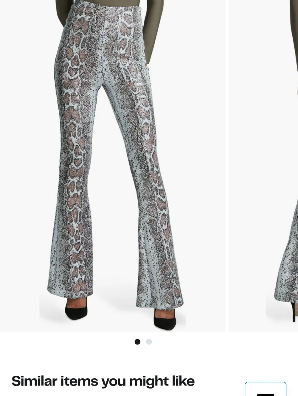 Commando Animal Flared Sequins Leggings Size SM